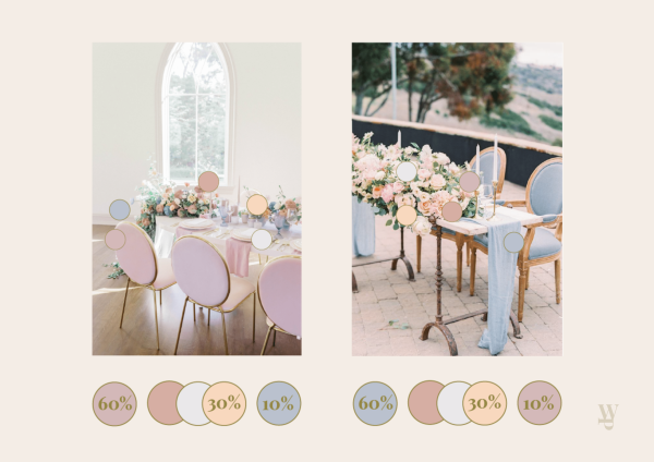 Come bilanciare i colori del matrimonio