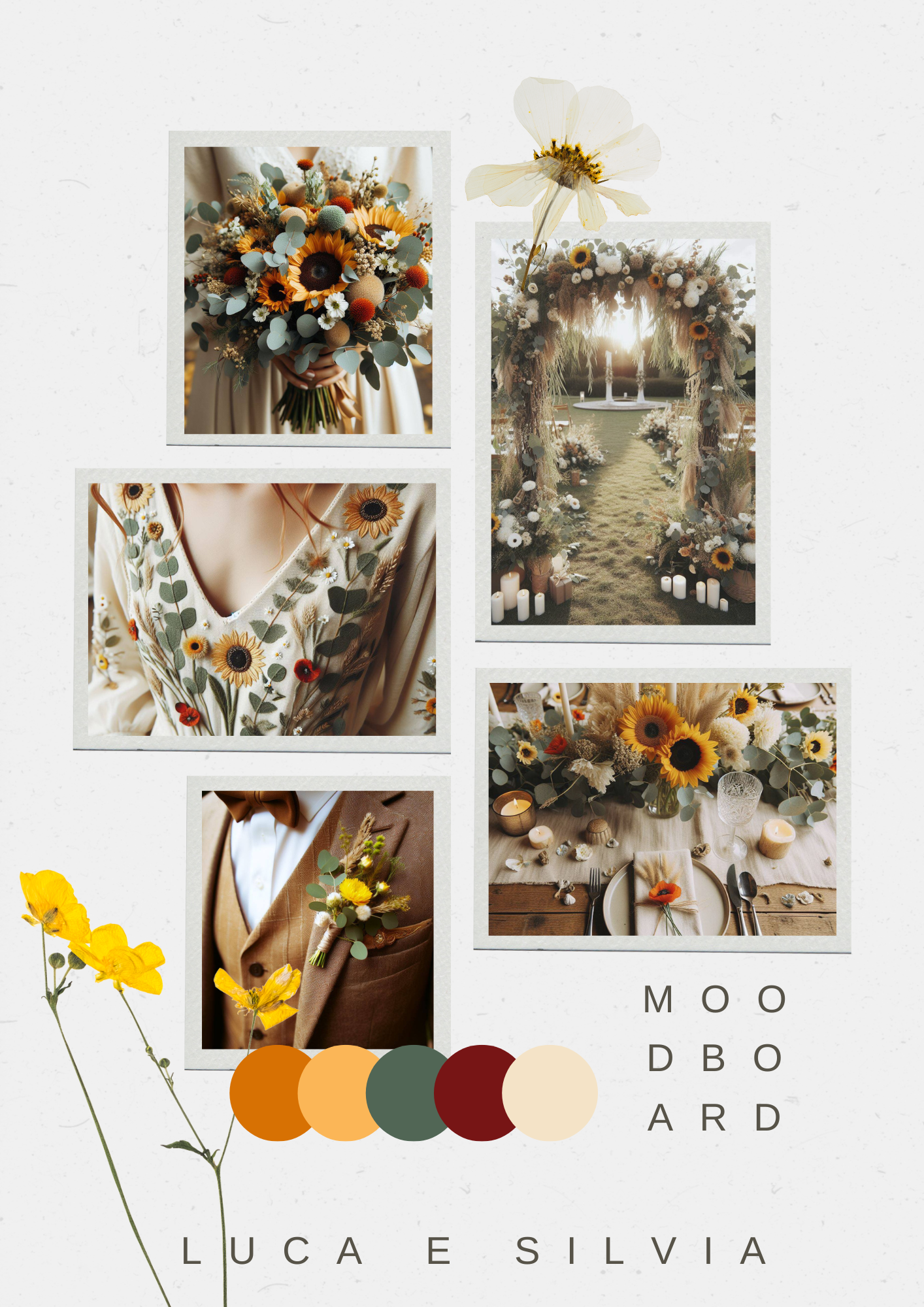 moodboard girasoli